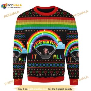 All I Want For Christmas Ugly Christmas 3D Funny Ugly Sweater, Rainbow Lgbt Bethenny Frankel Sweater