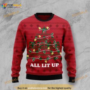 All Lit Up Noel Tree Funny Ugly Sweater