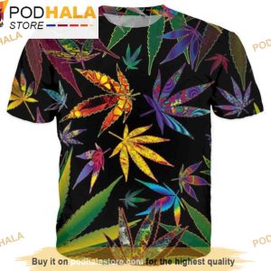 All Over Print 3D Shirt Cool Cannabis Quality 3D Shirt