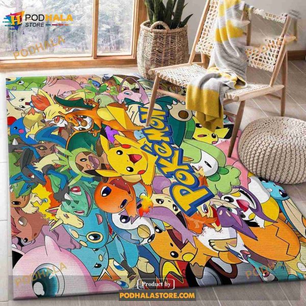 All Pokemon Area Rugs Living Room Carpet Christmas Gift Floor Decor The Us Decor