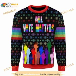 All Vote Matters All Over Printed Ugly Sweater