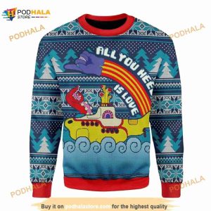 All You Need Is Love 3D Funny Ugly Sweater, Is Love Rainbow Sweater, Ugly Christmas Sweater
