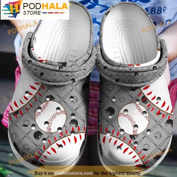 Amazing Baseball Gifts 3D Crocs Clog Shoes, Funny Crocs