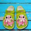Amazing Cute Stitch Pink 3D Crocs Clog Shoes, Funny Crocs