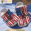 Amazing Firefighter American Flag 3D Crocs, Funny Crocs