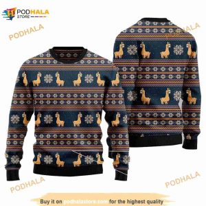 Amazing Llama Christmas 3D Funny Ugly Sweater
