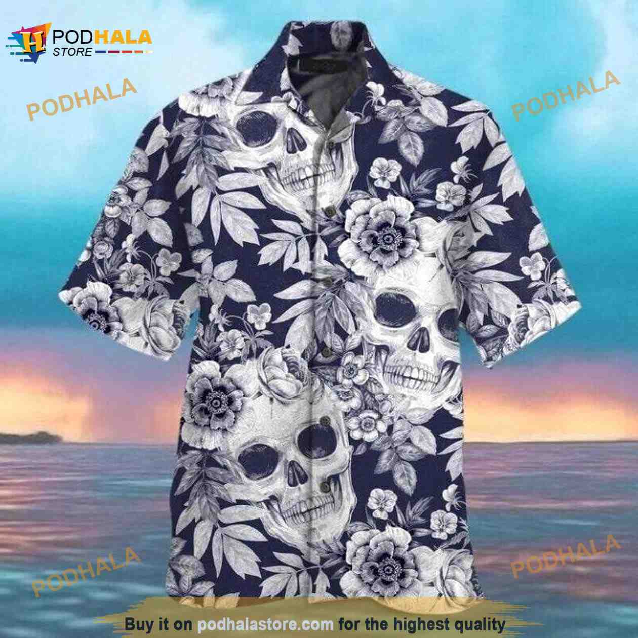 Floral Skull Aloha Trendy Hawaiian Shirts, Skull Trendy Hawaiian Shirt For  Skull Lovers, Hawaii Shirt Men - Trendy Aloha