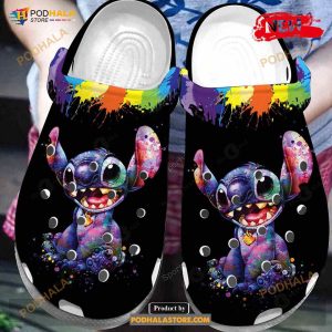 Amazing Watercolor Art Stitch So Cute Kids Crocs Classic Clog Shoes