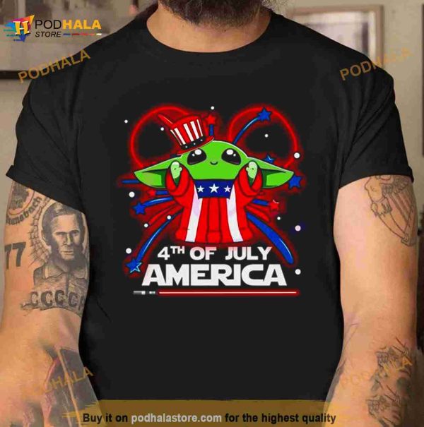 America Baby Yoda SVG Happy 4th Of July Disney Star Wars 2023 Shirt