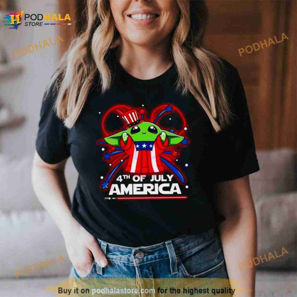 America Baby Yoda SVG Happy 4th Of July Disney Star Wars 2023 Shirt