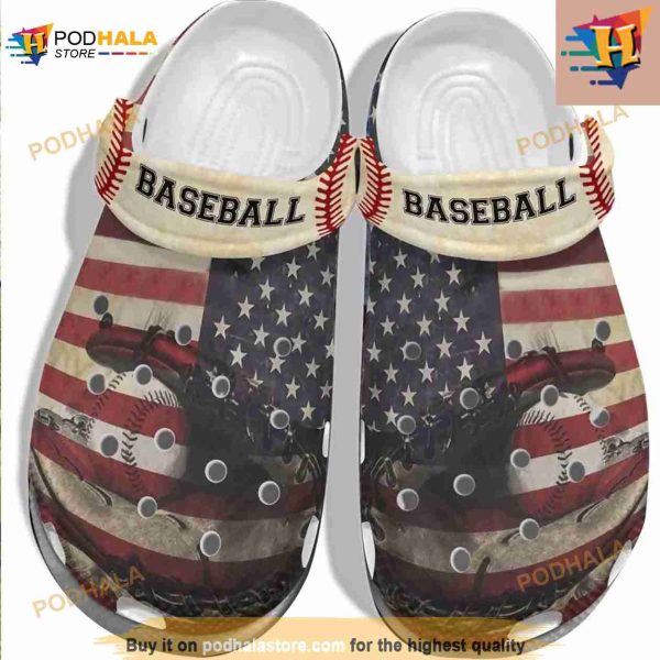 America Baseball Clogs For Batter Crocs Clog Shoes