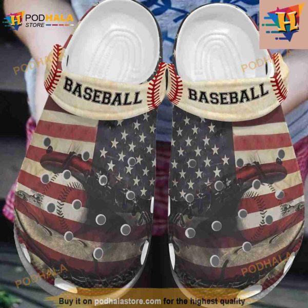 America Baseball Clogs For Batter Crocs Clog Shoes
