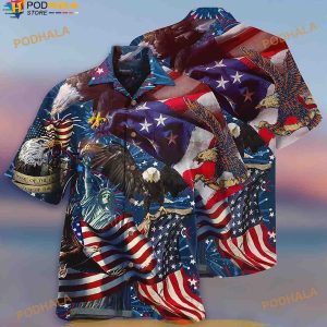 America Eagle Victory Love Hawaiian Shirt, Usa Flag Hawaiian Shirt, 4th Of July