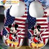 America Flag Mickey Mouse 3D Crocs Clog Shoes, Funny Crocs