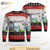 American Airlines Air Cal Heritage With Santa Over Christmas 3D Funny Ugly Sweater