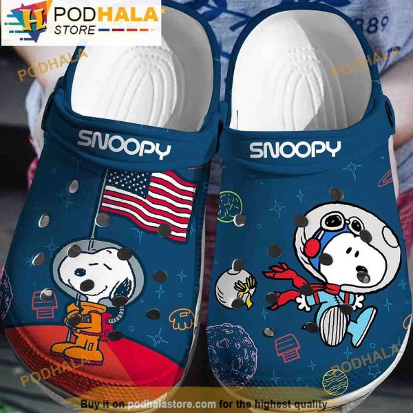American Astronaut Snoopy 3D Crocs Clog, Funny Crocs