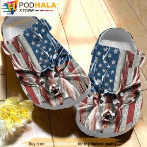 American Deer Hunting 3D Crocs Clog Shoes, Funny Crocs