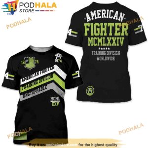 American Fighter Corner Black Neon Green Athletic 3D Shirt