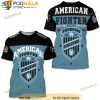 American Fighter Men 3D Shirt Graduate Slate Blue