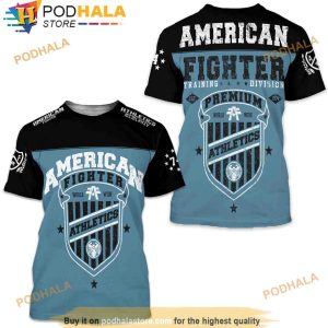 American Fighter Men 3D Shirt Graduate Slate Blue