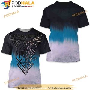 American Fighter Mens 3D Shirt Hayward White Multicolor Athletic
