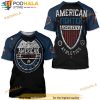 American Fighter Sherman Eagle Black Athletic Fit 3D Shirt