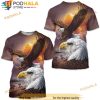 American Flag And Eagle Printed Creative Short Sleeve 3D Shirt For Men