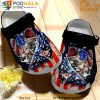 American Flag Bass Fish 3D Crocs, Funny Crocs