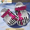 American Flag Breast Cancer 3D Crocs Clog Shoes, Funny Crocs