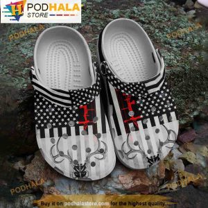 American Flag Deer Hunter 3D Crocs, Funny Crocs