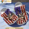 American Flag Deer Hunting 3D Crocs, Funny Crocs