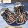 American Flag Deer Hunting 3D Crocs Slippers, Funny Crocs