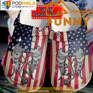 American Flag Nurse Symbol 3D Crocs, Funny Crocs