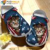 American Independence Day Kitten Cat 3D Crocs, Funny Crocs