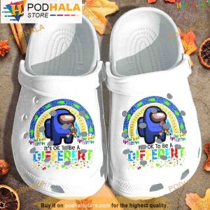 Among It S Ok To Be A Different Puzzle Pieces 3D Crocs, Funny Crocs