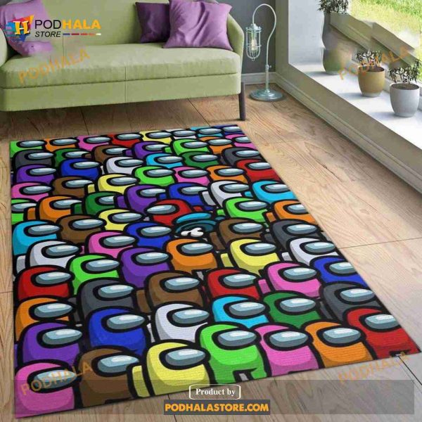 Among Us 3 Gaming Area Rug Bedroom Rug Home Decor Floor Decor