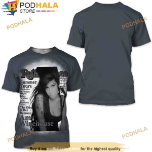 Amy Winehouse 3D Shirt Short Sleeve Mens Womens