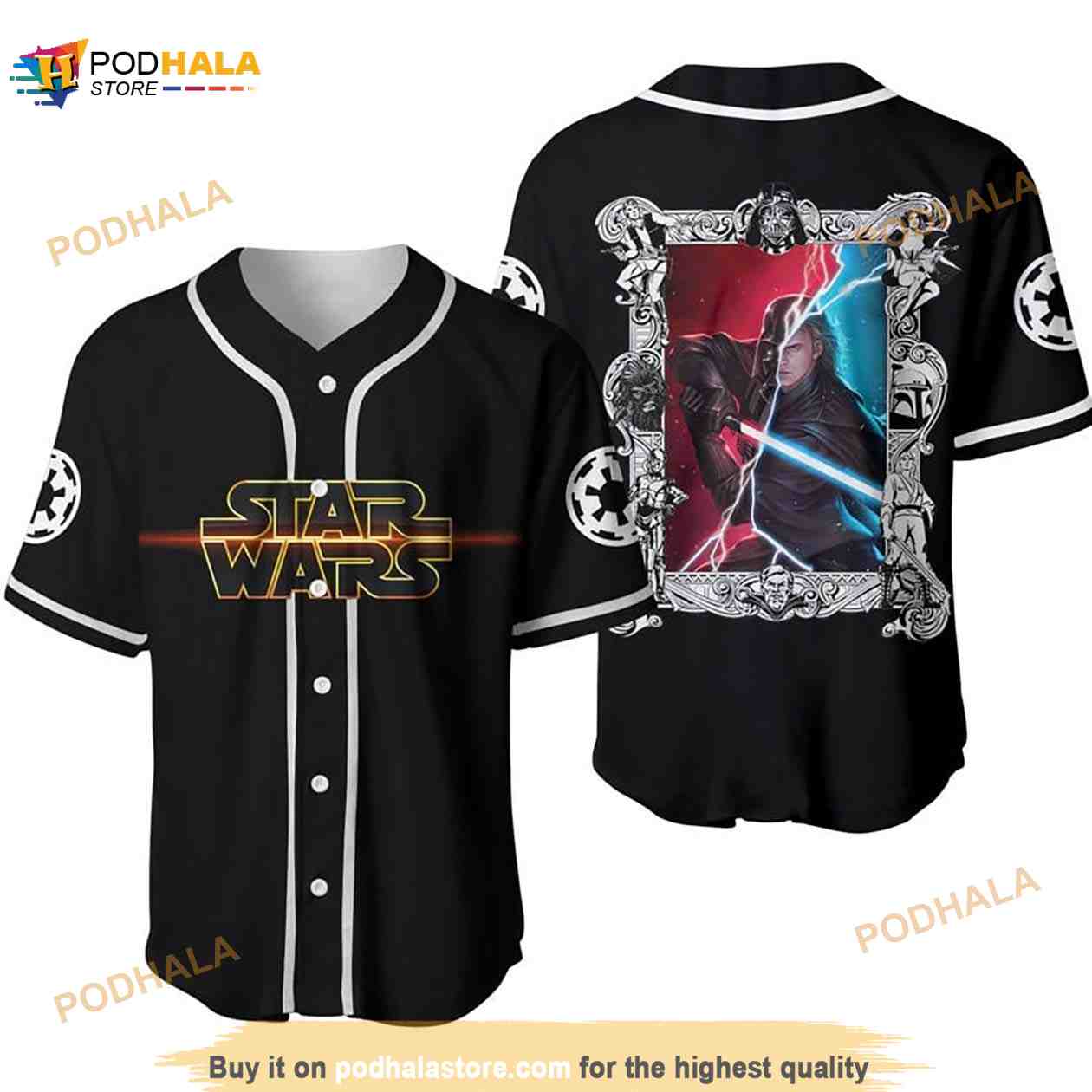 Personalized Pittsburgh Steelers Darth Vader Star Wars All Over Print 3d  Baseball Jersey –