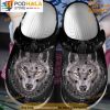 Angry Grey Wolf 3D Crocs, Funny Crocs