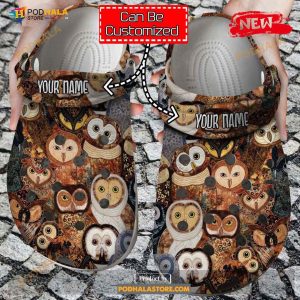 Animal Cute Owl Patterns For Man And Women Crocs Clog Shoes