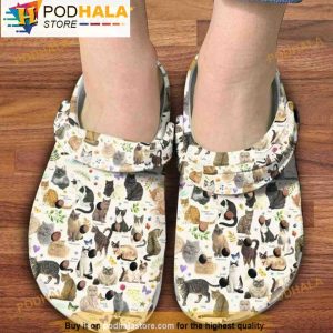 Animal Seamless Kitten Cat 3D Crocs, Funny Crocs