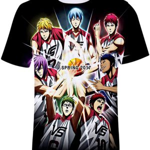 Anime Kuroko's Basketball 3D Anime Shirt Merch Kuroko Cosplay