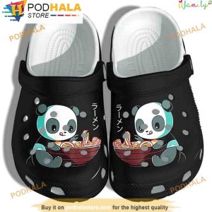 Anime Panda Noodle Japan 3D Crocs, Funny Crocs