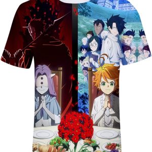 Anime The Promised Neverland 3D Anime Shirt Cosplay 3D Anime