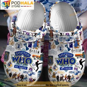 Anniversary 60 Year Doctor Who Movie 3D Crocs Slippers, Funny Crocs