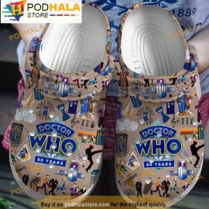 Anniversary 60 Year Doctor Who Movie Gifts 3D Crocs Slippers, Funny Crocs