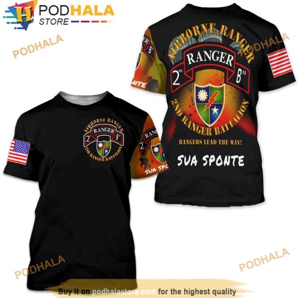 Aop – Army – 2nd Ranger Battalion 3D Shirts