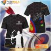Archery Target & Archery Man Personalized Name 3D Shirt