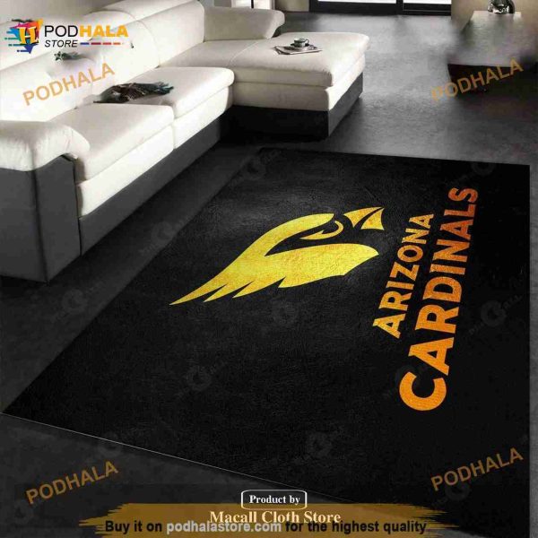 Arizona Cardinals NFL Team Logos Area Rug, Living Room And Bedroom Rug Indoor Outdoor Rugs