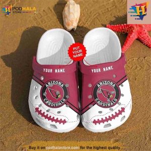 Arizona Cardinals Nfl Big Logo Gift For Fan Broken Brick Rubber Crocs Crocband Clogs